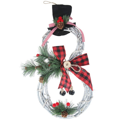 

Willstar Christmas Wreath Outdoor Wall Hanging Ornaments Red Bowknot Jingle Bells Garland Christmas Decoration Gifts