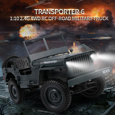 

JJRC Q65 110 24G 4WD RC Off-road Military Truck Transporter 6 RTR Children Gift Kids Toy
