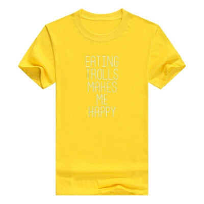 

Eating Trolls Makes Me Happy - Popular Quote Men Cotton T-Shirt
