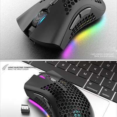 

Willstar Gaming Mouse 7 Keys 12000 DPI RGB Light Effect Wireless Hollow Mice