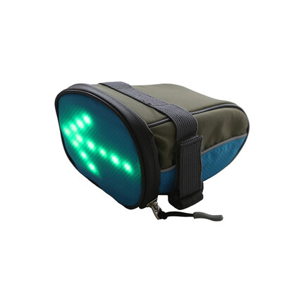 

Remote control bicycle seat bag LED signal bike saddle bag