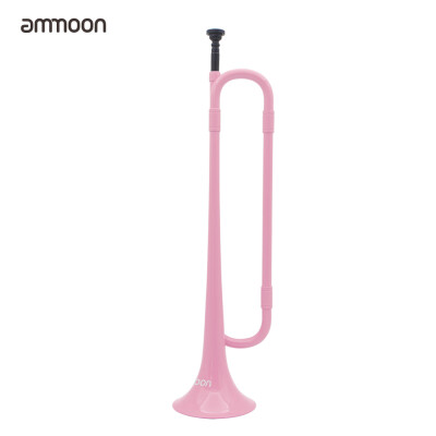 

ammoon B Flat Bugle Cavalry Trumpet Environmentally Friendly Plastic with Mouthpiece for Band School Student