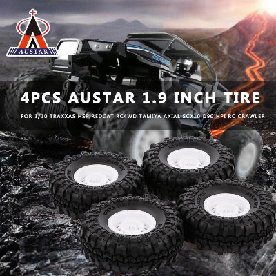 

4pcs AUSTAR 110mm 19 Inch Rim Rubber Tyre Tire Wheel for 110 RC Car Traxxas HSP Redcat RC4WD Tamiya Axial SCX10 D90 HPI RC Rock