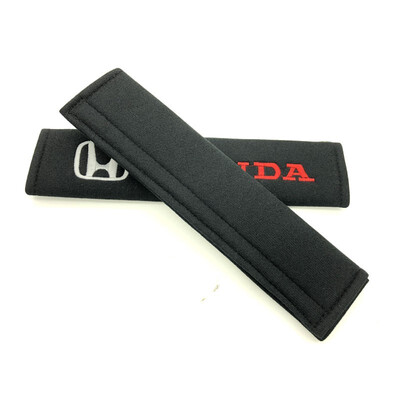

2pcs Auto cotton Safety belt for cars Shoulder Protection cinto pad on the seat belt cover for Honda Civic accord CR-V Fit LOGO