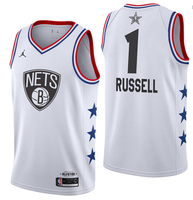 

2019 All-Star Brooklyn Nets 1 DAngelo Russell Basketball Jersey
