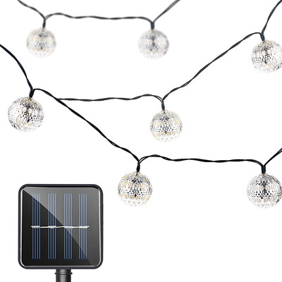 

SS - 10 Solar Powered Waterproof 10 LEDs Morocco Style Shape String Lamp Home Yard Party Holiday Christmas Decoration