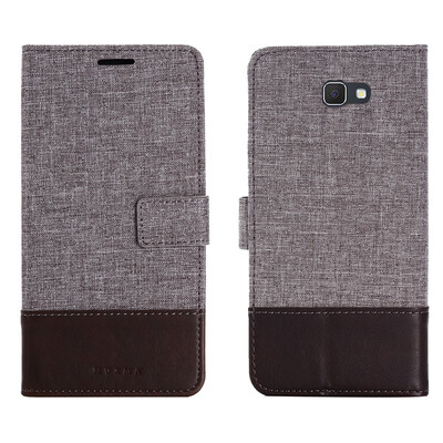 

Goowiiz Phone Case For Samsung Galaxy J1 Mini PrimeJ2 PrimeJ7 Prime Fashion Canvas Leather Wallet Full package flip Holder Stand