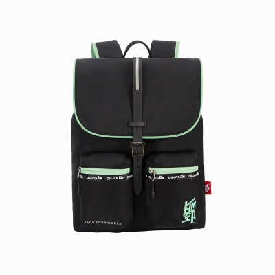 

OIWAS KiM KCB4900 Black Backpack Cool College School Student Canvas Daypack Fashion Rucksack Large Bookbag Water Resistant bag