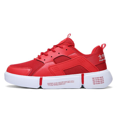 

Big Size Sports Sneakers Cheap Lace Up Trail Running Shoes Mesh Breathable Black Red Spring Autumn Men Footwear
