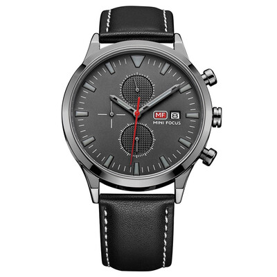 

BOFUTE Male Watches Business Watch Calendar Luminous Waterproof Genuine Leather Strap 0015G