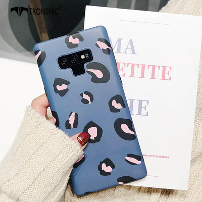 

TRONSNIC Leopard Print Phone Case for Samsung Galaxy S7 edge S8 S9 Plus Note 8 9 Blue Pink Yellow Case Matte Silicone Cover