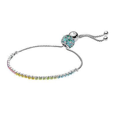 

PANDORA color dazzling shiny marine green bracelet set gift LZPDL0128-1 color 23cm