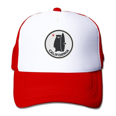 

California Surf Bear Mesh Unisex Adult-one Size Snapback Trucker Hats