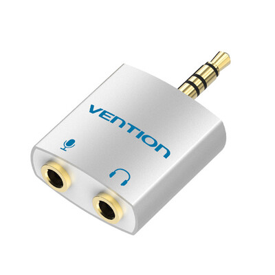 

VENTION 35mm Audio Adapter Splitter 1 Male to 2 Female Audio Connecter OMTP & CTIA Microphone Earphone Ports for iPhone iPad An
