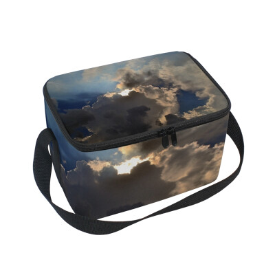 

ALAZA Lunch Box Light Cloud Sky Sun Insulated Lunch Bag Large Cooler Tote Bagfor Men Women