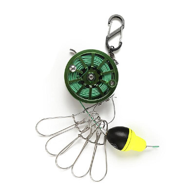 

Live Fish Lock Buckle with Reel&Float Stainless Steel 5 Snaps Fishing Stringer Clips Tackle