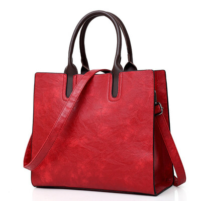 

LKX 2019 New Design Wax Oil Women Totes Handbag Fashion Bags PU Skin Summer Clutch Bag Woman Sac A Main Femme Package