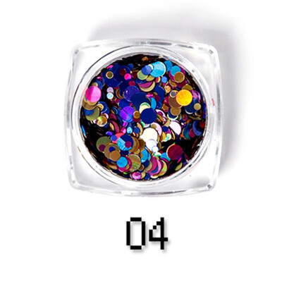 

Rosalind 1 box Nail Art Glitter Decoration Paillette Mixed Mini Round Shining Manicure
