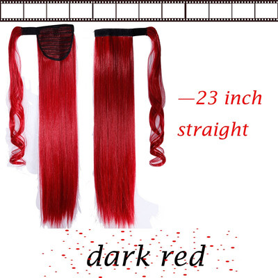 

17-23 Inch 3 Types Clip In Hair Extensions Pony Tail Wrap Around Ponytail