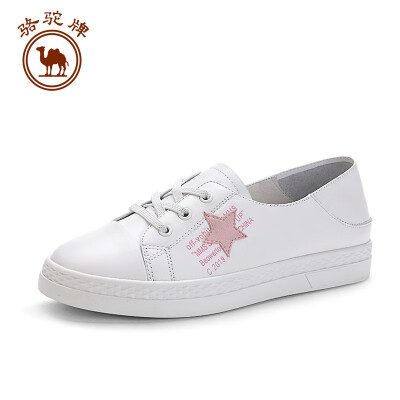 

Camel brand white shoes women casual comfortable flat leather comfortable breathable W91504520 pink 40250 yards