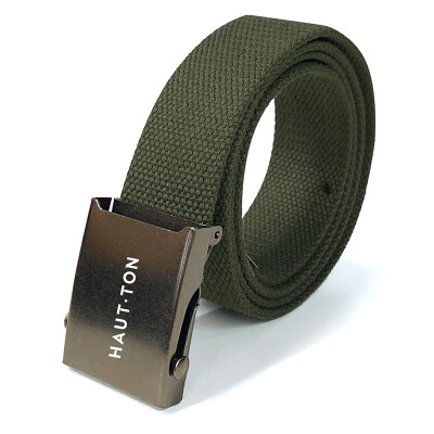 

HAUTTON Belt Mens Canvas Belt Outdoor Fashion JL1123 Army Green