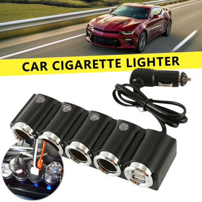 

Willstar 4 Way Car Cigarette Lighter Socket Splitter Device w2 USB Port Adapter Charger