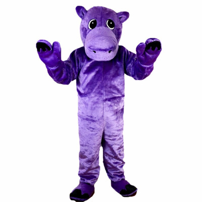 

LangtengPurple Hippo Mascot Costume Cartoon Cosplay Party Halloween Christmas Festival Performance