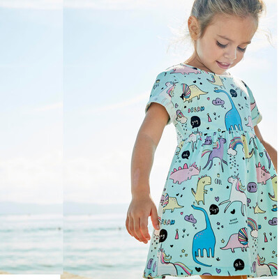 

Vestidos Girls Summer Dress 2018 Brand Animal Unicorn Princess Dress Children Costume for Kids Clothes Flamingo Baby Dress 1-6T