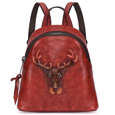 

Female Genuine Leather Backpack Woman Bag Schoolbag Daypack Cowhide Rucksack School Bags 2019 Top Quality Vintage Girl Handbag