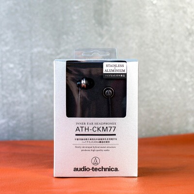 

Audio Technica ATH CKM77 SOLID BASS Aluminium x Stainless Inner Ear Headphones