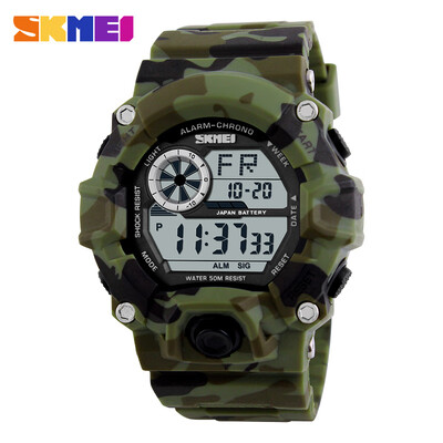 

SKMEI Outdoor Sport Watch Men Alarm Clock 5Bar Waterproof Military Watches LED Display Shock Digital Watch reloj hombre 1019