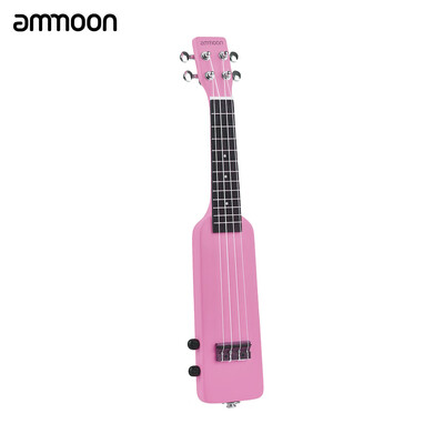 

ammoon Creative Bottle Shape 21" Solid Wood Okoume Electric Ukulele Ukelele Uke Kit with Tuner Carrying Bag 35mm Audio Cable 4pcs