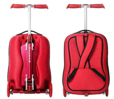

Sports scooter pull lever case backpack student bag business travel boarding case suitcase detachable by turning