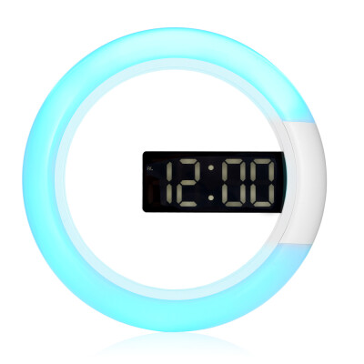 

TS - S24 Remote Control Digital RGB LED Mirror Wall Alarm Clock Thermometer