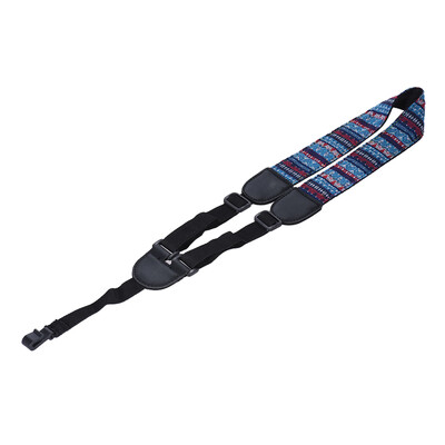 

Clip On Adjustable Ukelele Strap Neck Sling Soft Cotton with Sound Hole Hook Ethnic Pattern