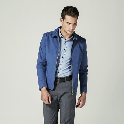 

Rimula K-boxing spring mens jacket lapel short jacket mens business casual spring jacket male BKDL1229 light blue 190XXXL