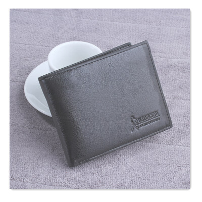 

Mens new retro tri-fold wallet mens short leather wallet leather driving license card package