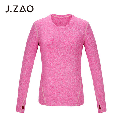 

Beijing Tokyo made JZAO ladies sports long-sleeved T-shirt vitality dynamic color sports T-shirt pink L