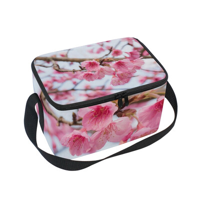 

ALAZA Lunch Box Insulated Plum Blossom Lunch Bag Large Cooler Tote Bagfor Men Women