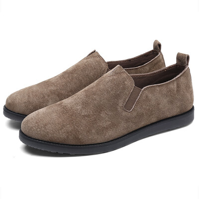 

2018 spring&autumn new trend retro art youth mens shoes a pedal leather matte England versatile fashion small shoes