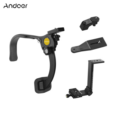 

Andoer Q440A Hand Free Shoulder Rig Stabilizer Shoulder Support Bracket Movie Film Making System 14 Inch Screw Mounts for DSLR Ca