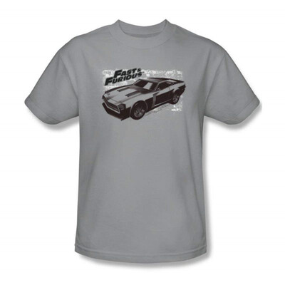 

Fast & Furious Mens Spray Car T-Shirt in Silver
