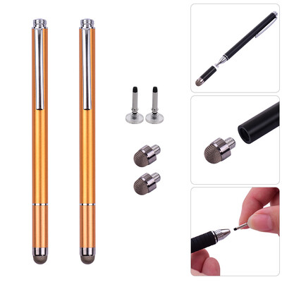 

Universal 2 in 1 Stylus Pens with Fiber Tip&Disc Tip Precision Touchscreen Pen for All Capacitive Cellphones Tablets Laptops P