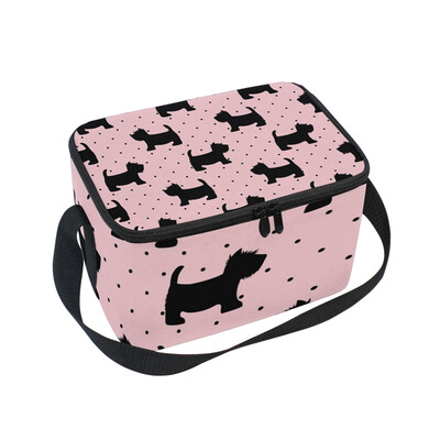 

ALAZA Lunch Box Insulated Cute Dog Lunch Bag Large Cooler Tote Bag for Men Women