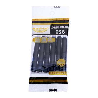 

Hero HERO pen 028 ink bladder ink 6 sticks caliber 26mm blue black