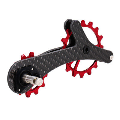 

Lightweight Carbon Fiber Bike Derailleur Pulley Bicycle Rear Jockey Wheel Set 16T12T Ceramic Bearing Guide Roller Idler for Shima
