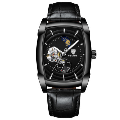 

TEVISE T802D Business Men Automatic Mechanical Watch Fashion Casual Leather Strap Male Wristwatch