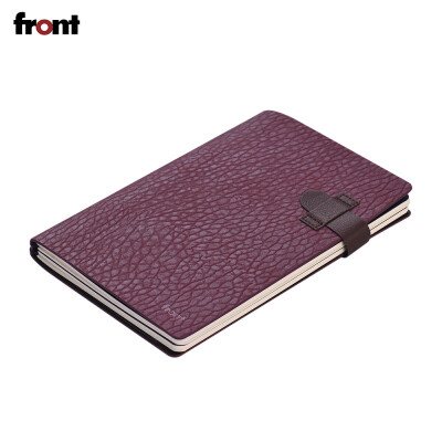 

front Refillable Journal A5 Notebook PU Leather Soft Cover Travel Diary Notepad with Buckle Strap Card Slots Lined Blank Paper Per