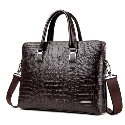 

New pattern fashion Man Soft handle Crocodile grain Handbag&single shoulder bag