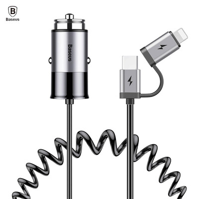 

Enjoy Together 2-in-1 Car Charger 48A for Type-C 8 Pin Devices